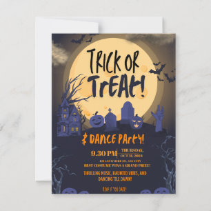 Trick or Treat Halloween Feestavond Uitnodiging