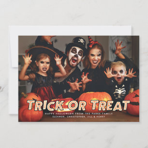 trick or treat Halloween-fotokaart Kaart