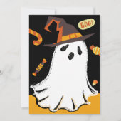 Trick or Treat, Halloween Ghost, Candy Invitation (Dos)