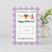 Trick or treat Halloween Gift Kaart Holder (Staand voorkant)