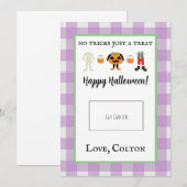 Trick or treat Halloween Gift Kaart Holder (Voorkant / Achterkant)