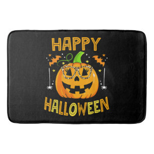 Trick Or Treat Halloween Grappige Pompoen Gelukkig Badmat