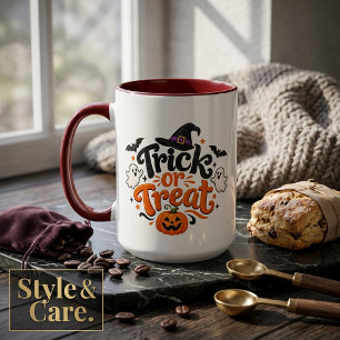 Trick or Treat Halloween Griezelen Cute Design 15o Mok