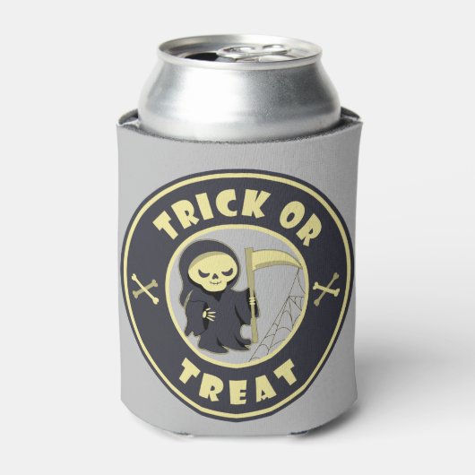 Trick or treat Halloween grim reaper karakter Blikjeskoeler (Blikje Voorkant)