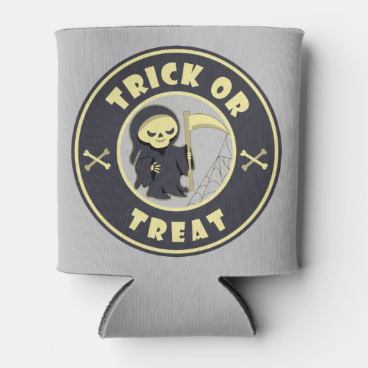 Trick or treat Halloween grim reaper karakter Blikjeskoeler (Voorkant)