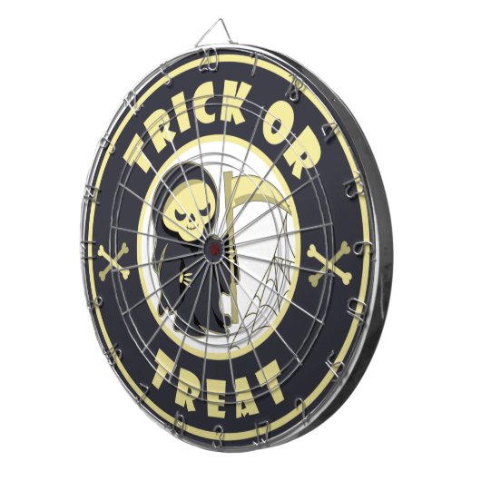 Trick or treat Halloween grim reaper karakter Dartbord (Voorkant Rechts)