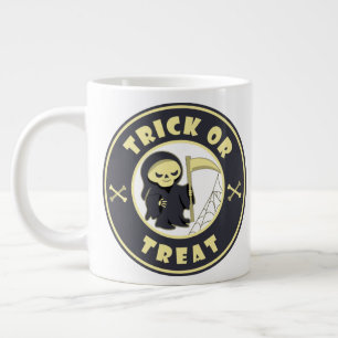 Trick or treat Halloween grim reaper karakter Extra Grote Beker