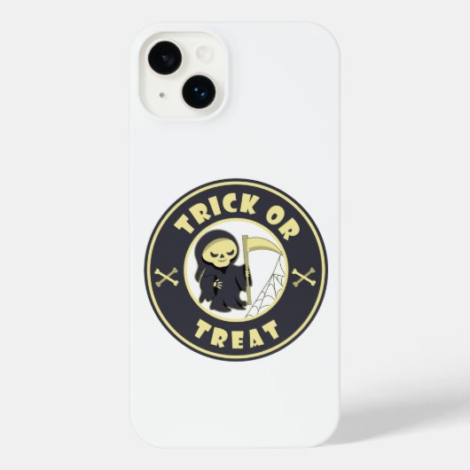 Trick or treat Halloween grim reaper karakter iPhone Hoesje (Achterkant)