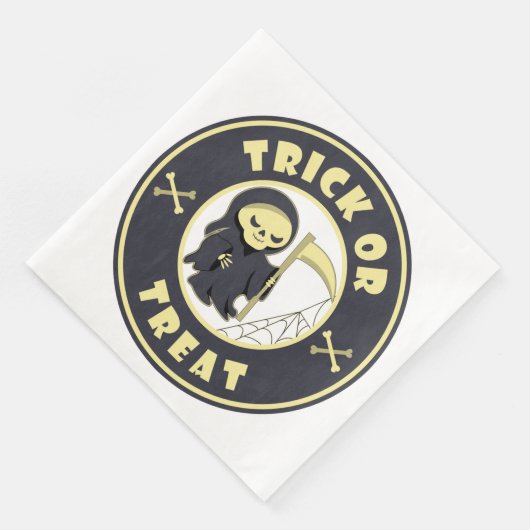 Trick or treat Halloween grim reaper karakter Servet (Hoek)