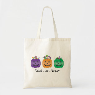 Trick or treat Halloween Jack O lantaarn Snoep emm Tote Bag
