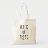 Trick or treat. Halloween leuke eenvoudige typogra Tote Bag (Voorkant)