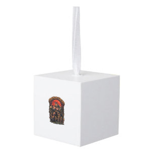 Trick Or Treat Halloween Moordenaar Skelet Bijl Ro Kubus Ornament