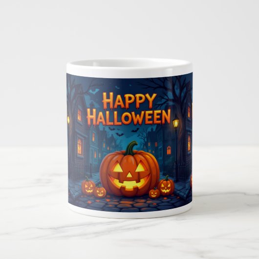 Trick or Treat Halloween Mug Extra Grote Beker (Voorkant)