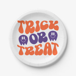 Trick or treat Halloween Papieren Bordje