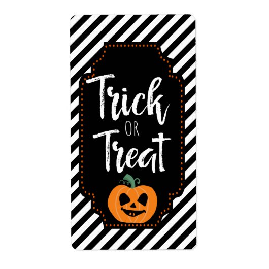 trick or treat Halloween partij gunst Etiket (Voorkant)