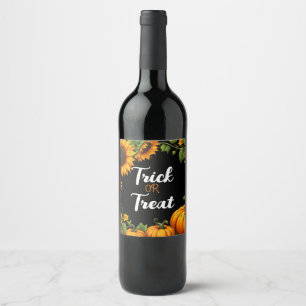 trick or treat Halloween Party Favor Wine Wijn Etiket