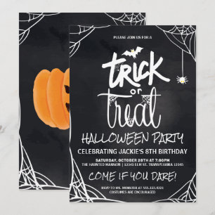 trick or treat Halloween Party Kaart