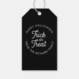 Trick or treat Halloween Party-Labels voor cadeaut Cadeaulabel