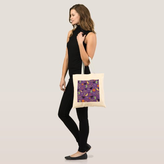 Trick or treat Halloween Pattern Tote Bag (Voorkant (model))