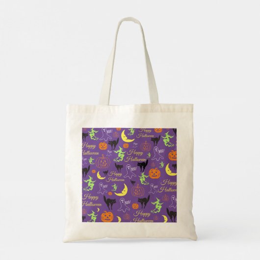 Trick or treat Halloween Pattern Tote Bag (Achterkant)