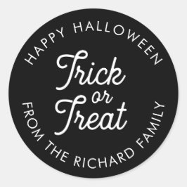 Trick or treat Halloween Persoonlijk Ronde Sticker