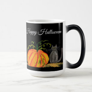 Trick or treat Halloween Pompoen Kat Schattig Magische Mok