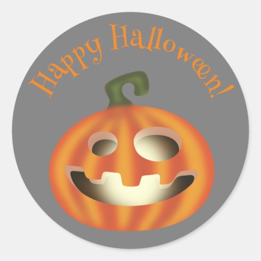 Trick or treat Halloween pompoen Ronde Sticker (Voorkant)