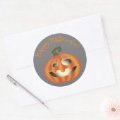 Trick or treat Halloween pompoen Ronde Sticker (Envelop)