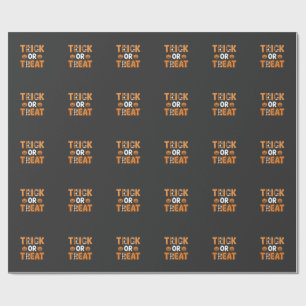 Trick or Treat Halloween Pompoen Vector Ontwerp_1 Cadeaupapier
