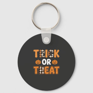 Trick or Treat Halloween Pompoen Vectorontwerp_1 Sleutelhanger