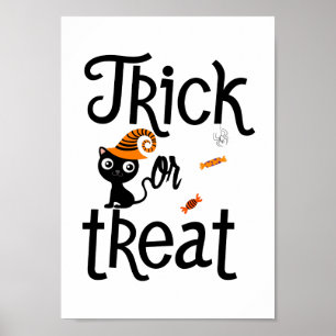 Trick or treat halloween poster