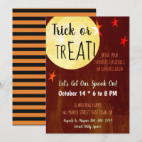trick or treat Halloween Potluck Party