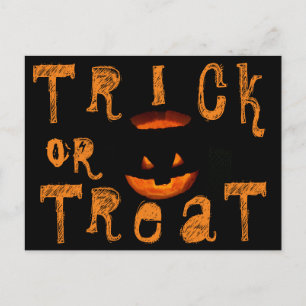 Trick or treat Halloween Pumpkin Briefkaart