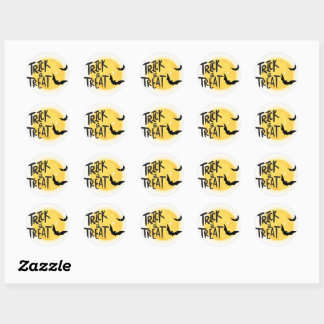 Trick or treat halloween ronde sticker