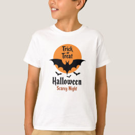 Trick or Treat Halloween Scary Night Bat T-shirt