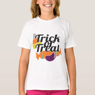 Trick or treat Halloween Snoep Gepersonaliseerd T-shirt