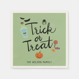 Trick or treat Halloween Snoep Servet
