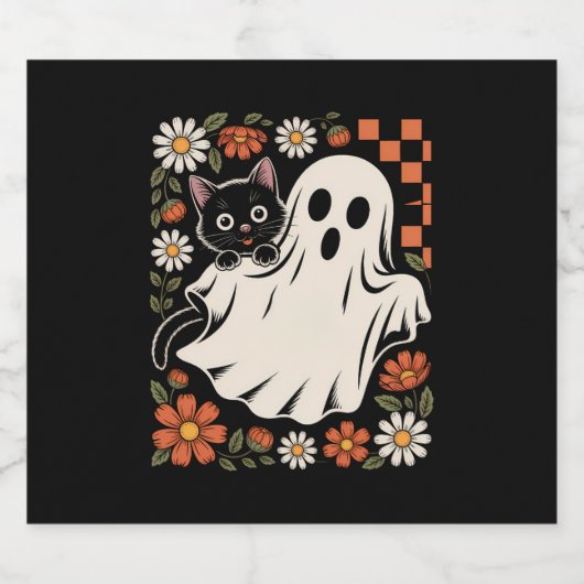 Trick or Treat Halloween Sparkling Wijnetiket (Enkel label)