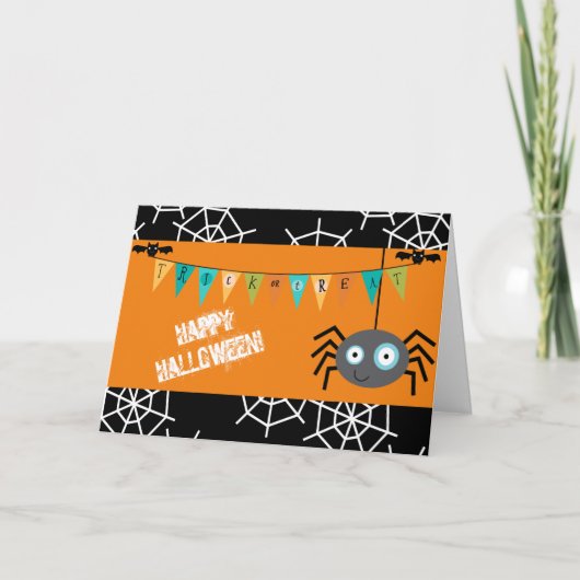 Trick or treat Halloween Spider Kaart (Voorkant)