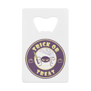 Trick or treat halloween spin Starbucks-stijl Kredietkaart Flessenopener