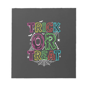 Trick or Treat Halloween Spinnenweb Ontwerp_1 Notitieblok