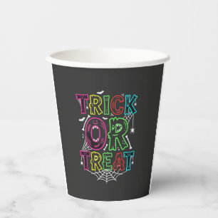 Trick or Treat Halloween Spinnenweb Ontwerp_1 Papieren Bekers