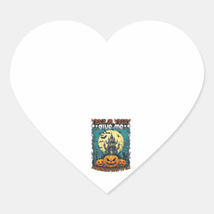 Trick Or Treat Halloween Spokenhuis Pompoenen Ma Hart Sticker
