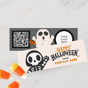 Trick or treat Halloween spookachtige gasten Dank Mini Visitekaartje