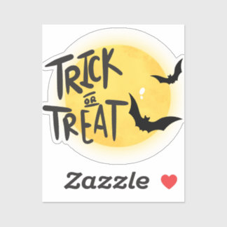 Trick or treat halloween sticker
