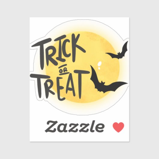 Trick or treat halloween sticker (Vel)