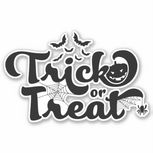 Trick or treat Halloween Sticker (Voorkant)