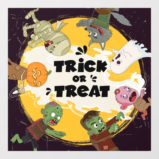 Trick or treat Halloween-tekens Raamsticker (Vel)