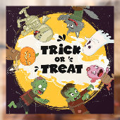 Trick or treat Halloween-tekens Raamsticker (Vel 2)