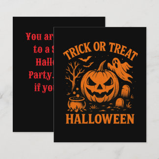 Trick or treat Halloween Uitnodiging
